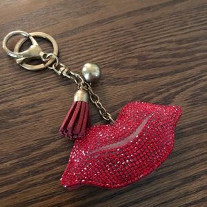 Plush Red Lip Keychain